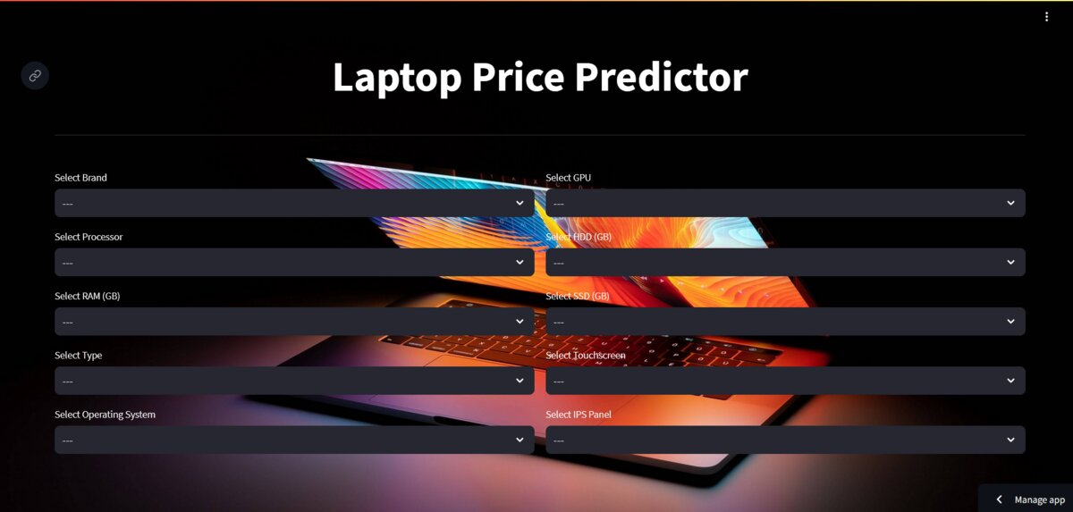 Laptop Price Predictor Streamlit app