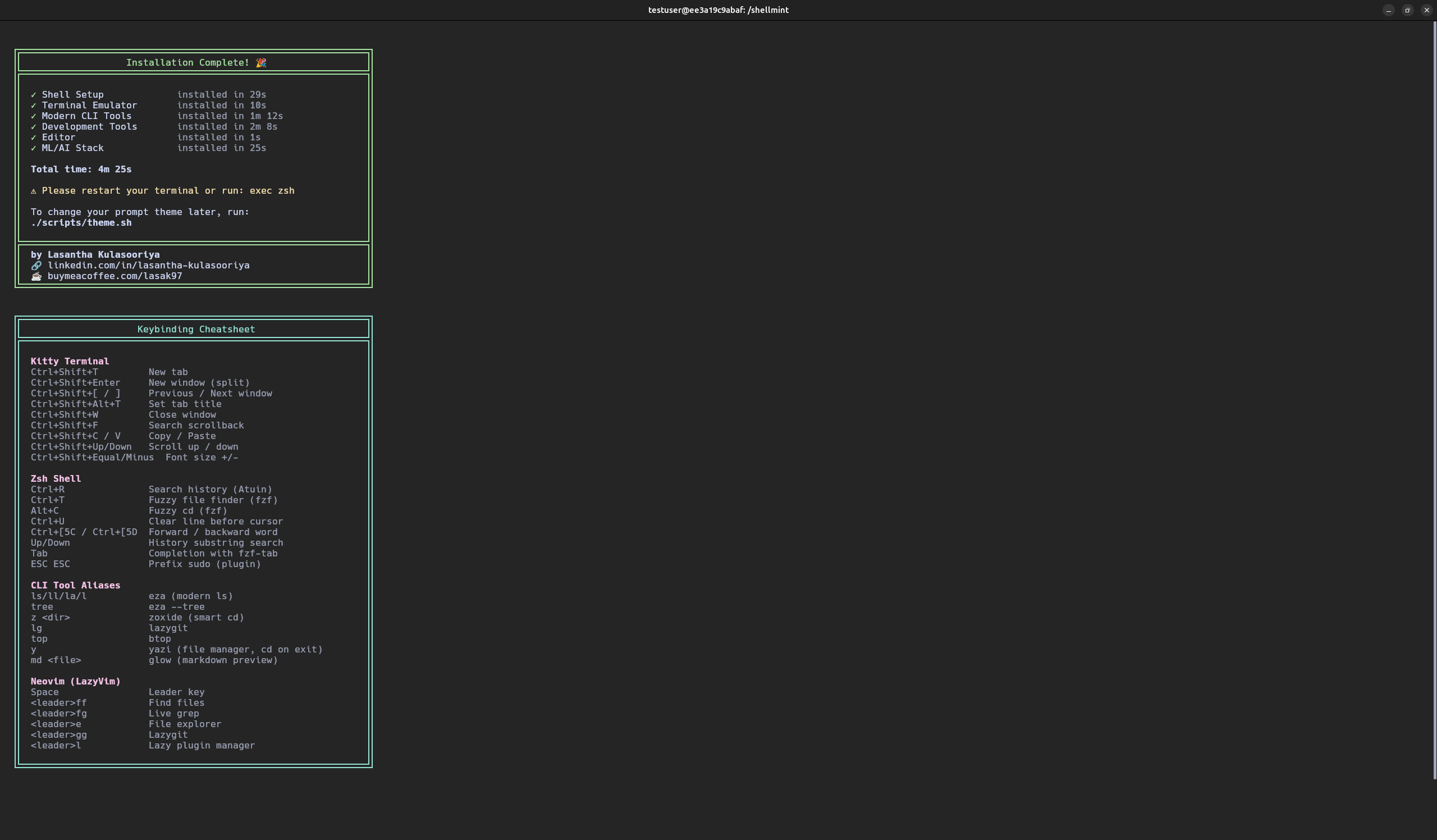 ShellMint install complete