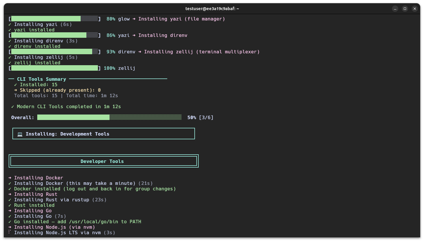 ShellMint install in progress
